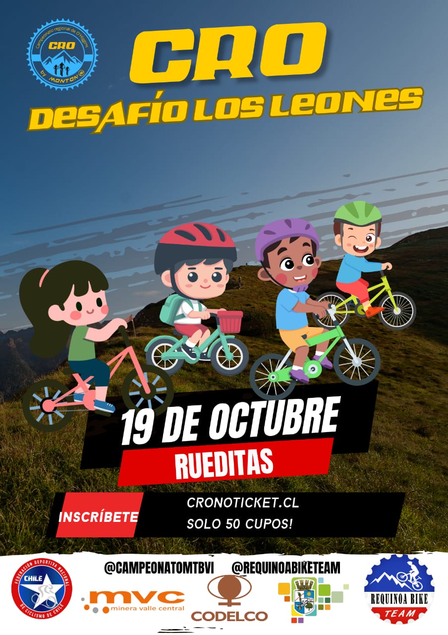 Afiche "RUEDITAS" Desafío Los Leones CRO 2025
